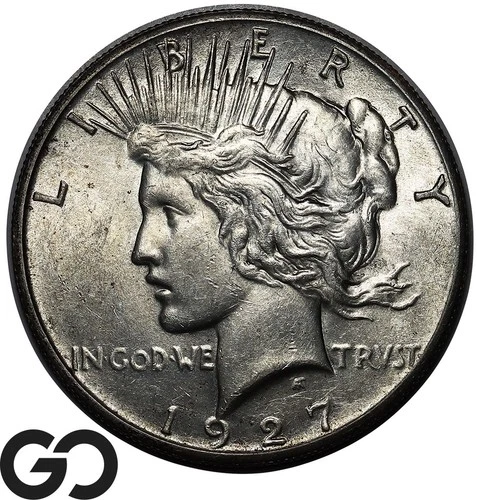 1927 Peace Dollar, Scarcer In MS, Choice Unc Better Date