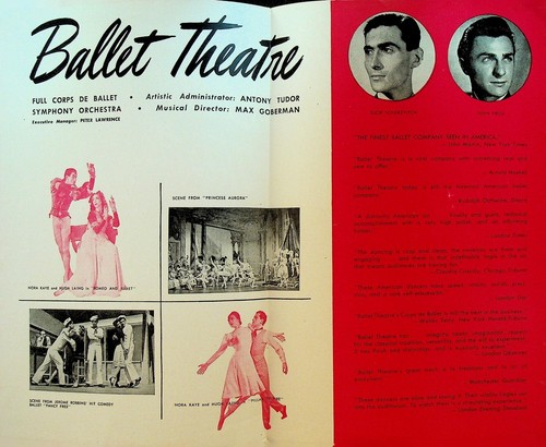 Ballet Theatre Ad Brochure 1947 Alicia Alonso Boston Igor Youskevitch Nora Kaye - Picture 2 of 3
