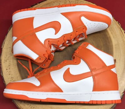 Nike Dunk High Syracuse White Orange Blaze 2021 Sz 9.5 | eBay