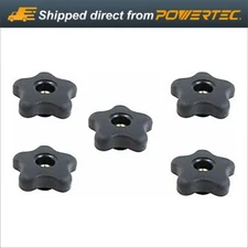 POWERTEC 5 Star Jig and Fixture Thru Knobs w/ 5/16-18" Threaded Insert (71071)