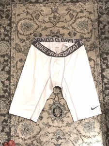 NIKE PRO Combat Menâs Compression Shorts Base Layer XL White Dri Fit | eBay
