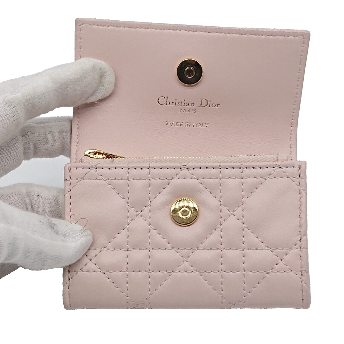 【希少カラー★/海外限定☆】Dior Jolie Glycine ウォレット DIOR | Dior Jolie Glycine ウォレット カナージュ ラムスキン