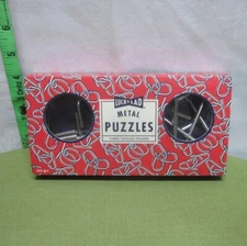LUCKY LAD Metal Puzzles brain-teasers 2018 w/ box 3 Tangled Teasers IQ Test