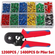 1400PCS Cord Pin End Bootlace Ferrule Terminal Set Cable Wire Crimp Connectors