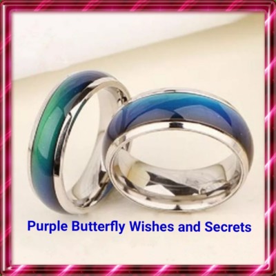 Mood Ring, Fashion, Geometric Mood, Temperature Colour Change Ring, Size 20  Australia