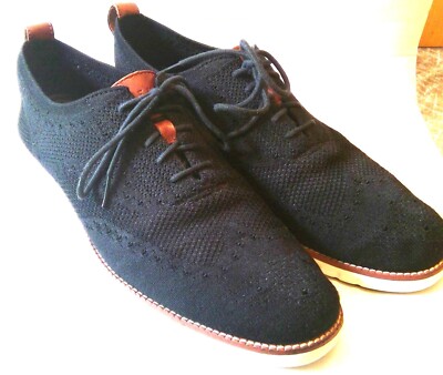 Cole Haan Mens Zerogrand Stitchlite Oxford Black/Ivory 