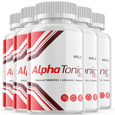 (5 Pack) Alpha Tonic for Men, AlphaTonic Male Performance Support (300 Capsules)