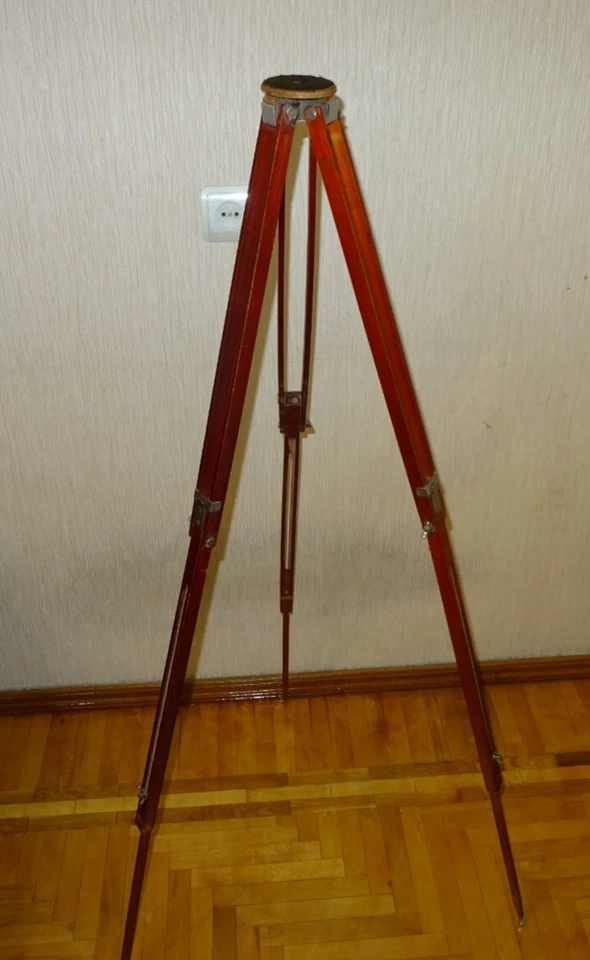 Retro Vintage rare Wooden Soviet folding TRIPOD for camera - Image 2 of 4