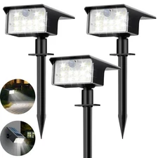 Solar Spot Lights Outdoor 3 Pack/62 LED Solar Motion Sensor Lights Outdoor Wa...