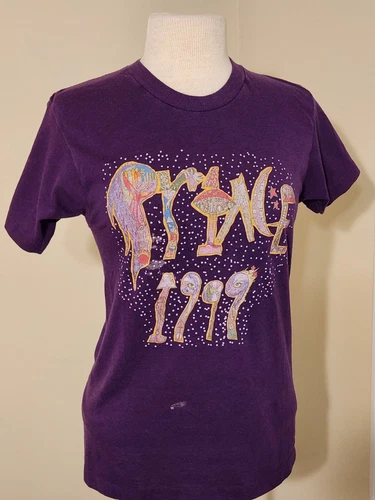 '82-'83 Prince Purple Tour Shirt SZ -MED Screen Sta 1990s vintage concert t-shirt, vintage, single stitch, B+ condition