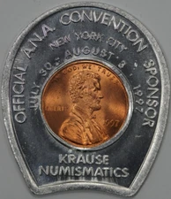 1997 Encased Cent Krause Numismatics ANA Convention NYC Sponsor (#2)