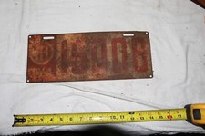 1914 Ohio License Plate No.16008 Rare Vinatge Chevy Ford Rat rod lowrider L3