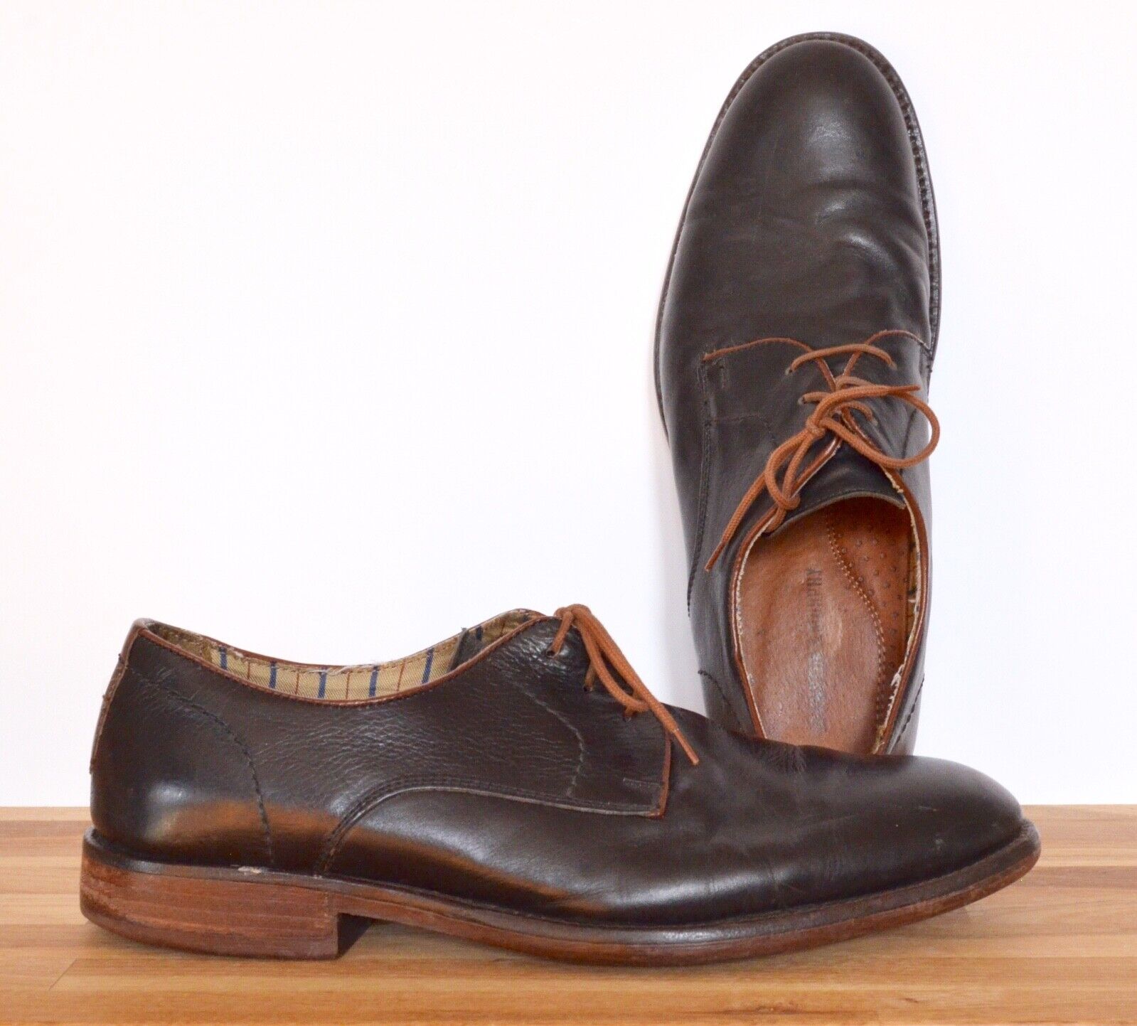 Johnston amp; Murphy Black Baltimore Mall Leather 10 Mens Brown Shoes Cheap bargain Oxfords