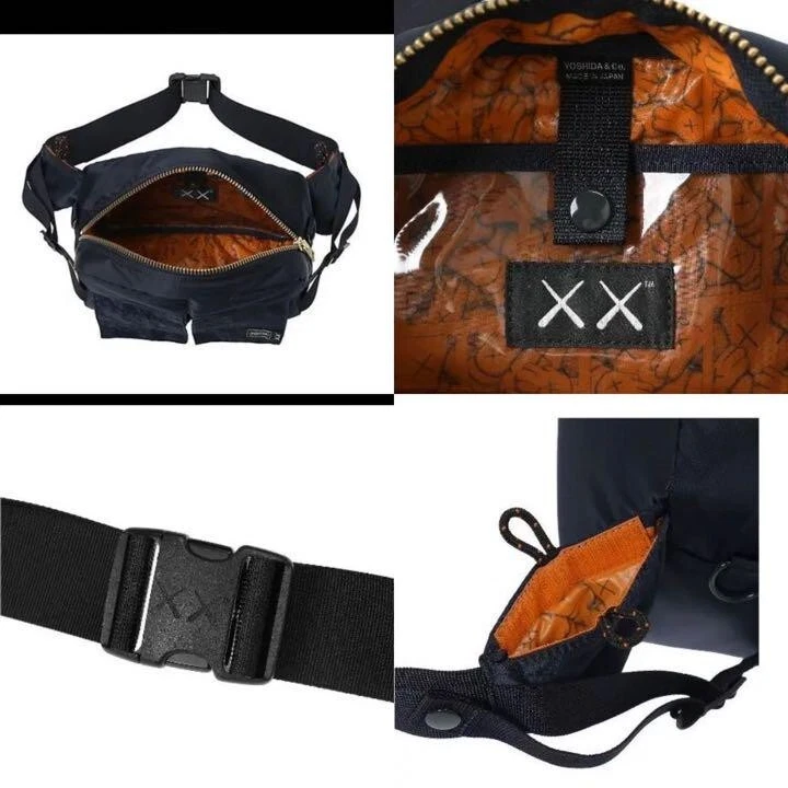 Extremely rare PORTER x KAWS Japanese Isetan limited edition body bag waist bag