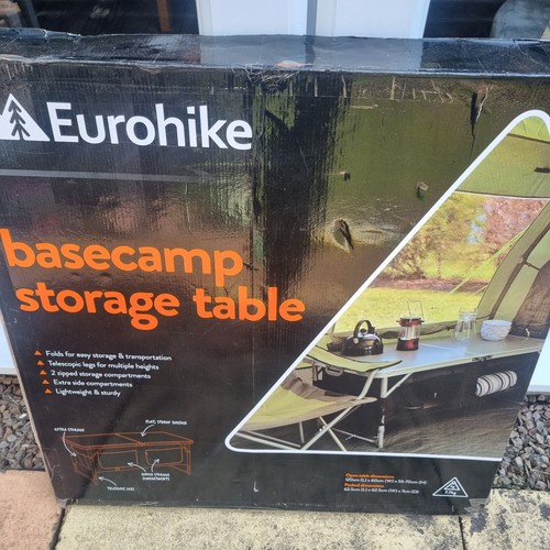 Eurohike folding camping table with underneath zip storage. Very Good