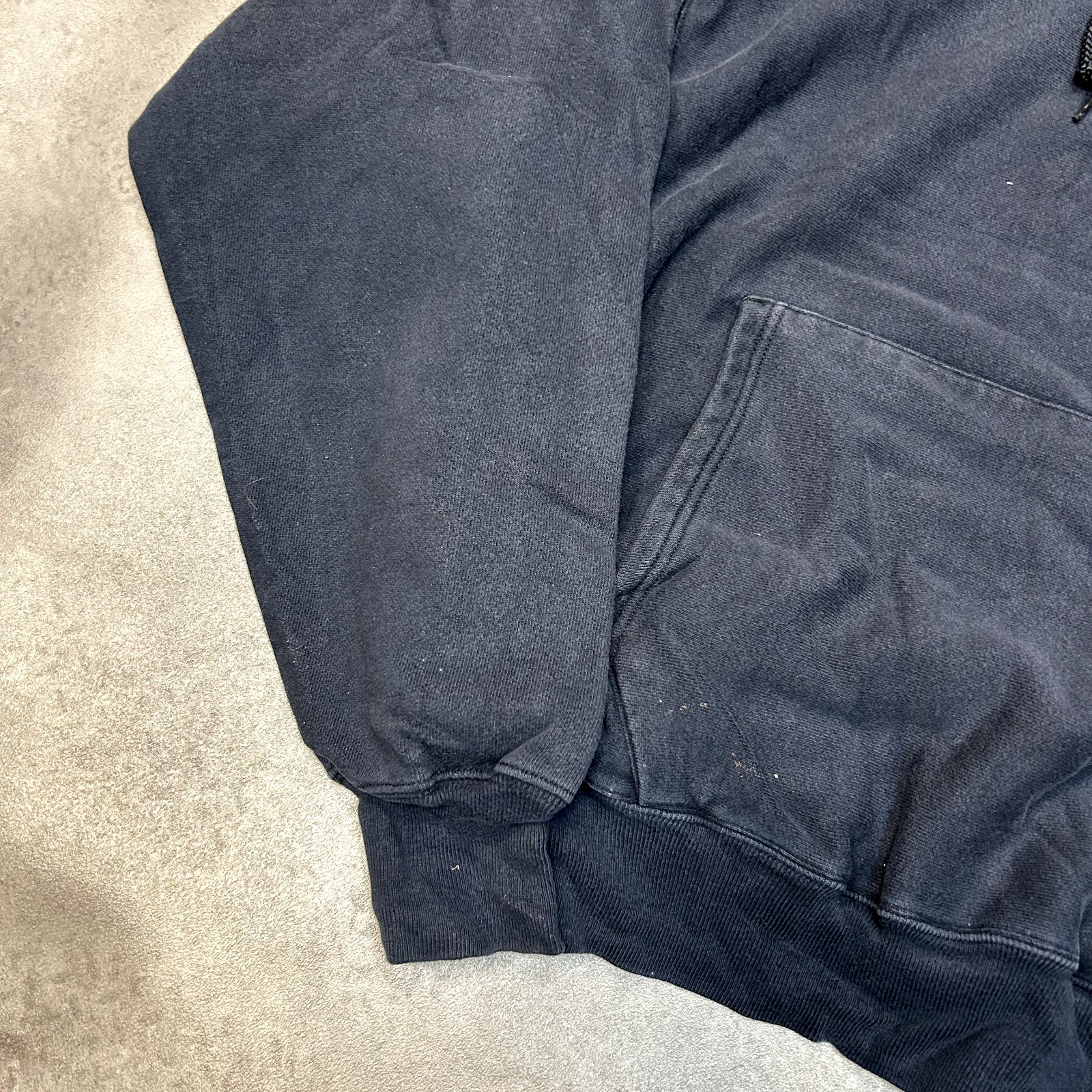 Champion Baseball Hoodie Mens Medium Pullover Sports Sweatshirt, Navy image 6