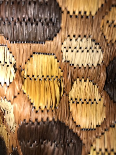 Unique R&Y AUGOUSTI Paris. Multicolor Woven Tote Bag. ?Plastic/Melamine Handles? - Picture 8 of 10