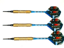 Soft Tip Darts Used, 17 Gram Brass with New Aluminum Shafts and Flights 4002