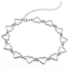 Choker Necklace - Simple Heart Chain Choker Statement Clavicle Necklace Gift