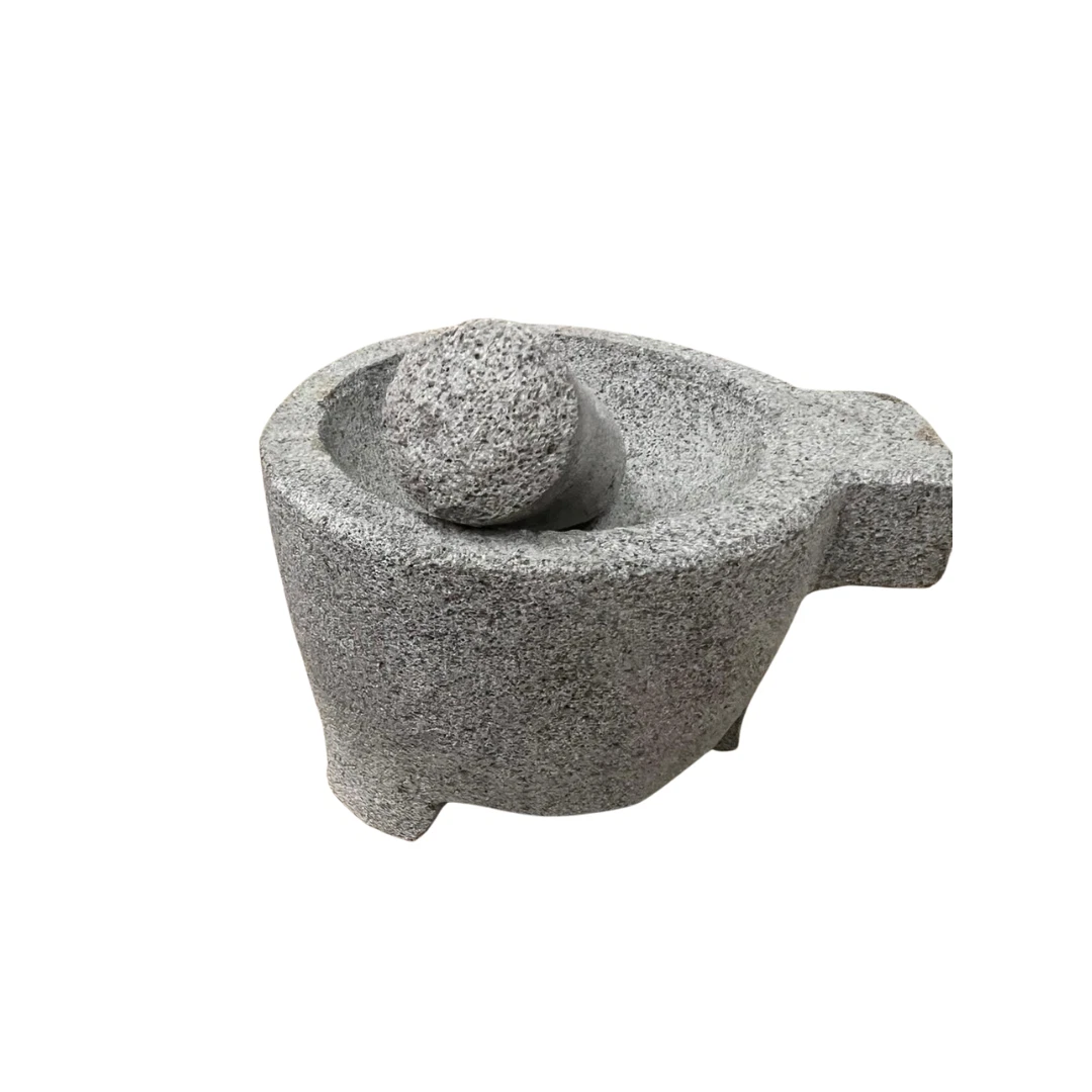 Molcajete de 5¨ in, hecho a mano mexicano con piedra de lava, mortero