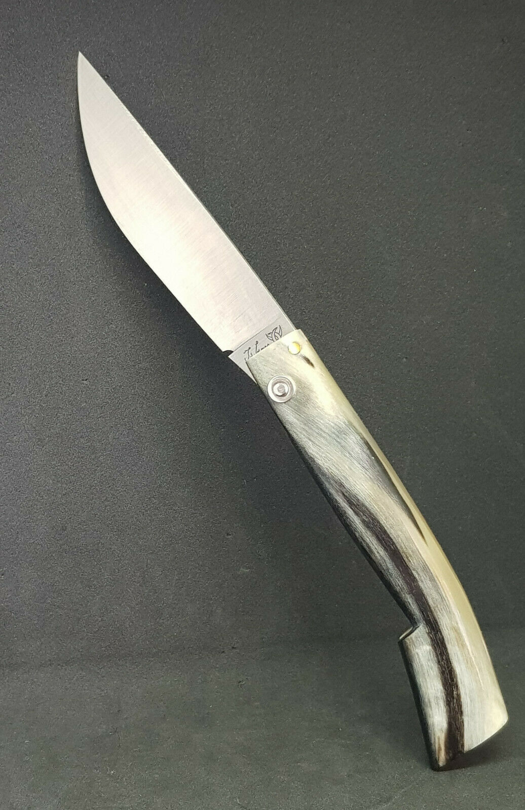 COLTELLO ARTIGIANALE SARDO PATTADA TASCABILE MANICO IN CORNO COLLEZIONE SARDEGNA