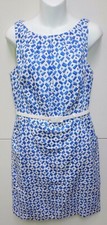 CHAPS dress size 6 blue & white pencil sleeveless summer dress NEW $100 (ra71)