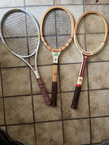 3 Tennisschläger: Wilson, Caravelle „Racchette Maxima“, Turbo ❤️❤️❤️ - Afbeelding 1 van 24