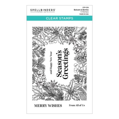 Spellbinders Clear Stamp Set Balsam & Berries
