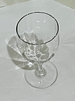 ONE.  Baccarat Montaigne Optic 5.75'' Crystal Wine Glass Signed More Available ML