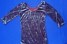 Blue Crushed Velvet Long Sleeve 2 Piece Dance Wear Outfit