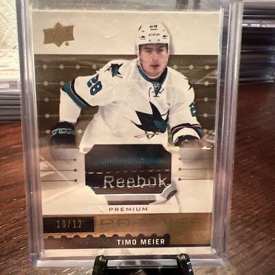 2016-17 Timo Meier Upper Deck Premier Rookie Premium Patch Reebok RC /12