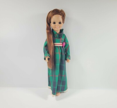 Vintage 1968 Ideal Crissy Doll In Look Around Dress With Red Hair That Grows!