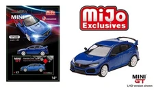 MINI GT 1/64 2017 Honda Civic Type R (FK8) Modulo (LHD)(Aegean Blue) MGT00017