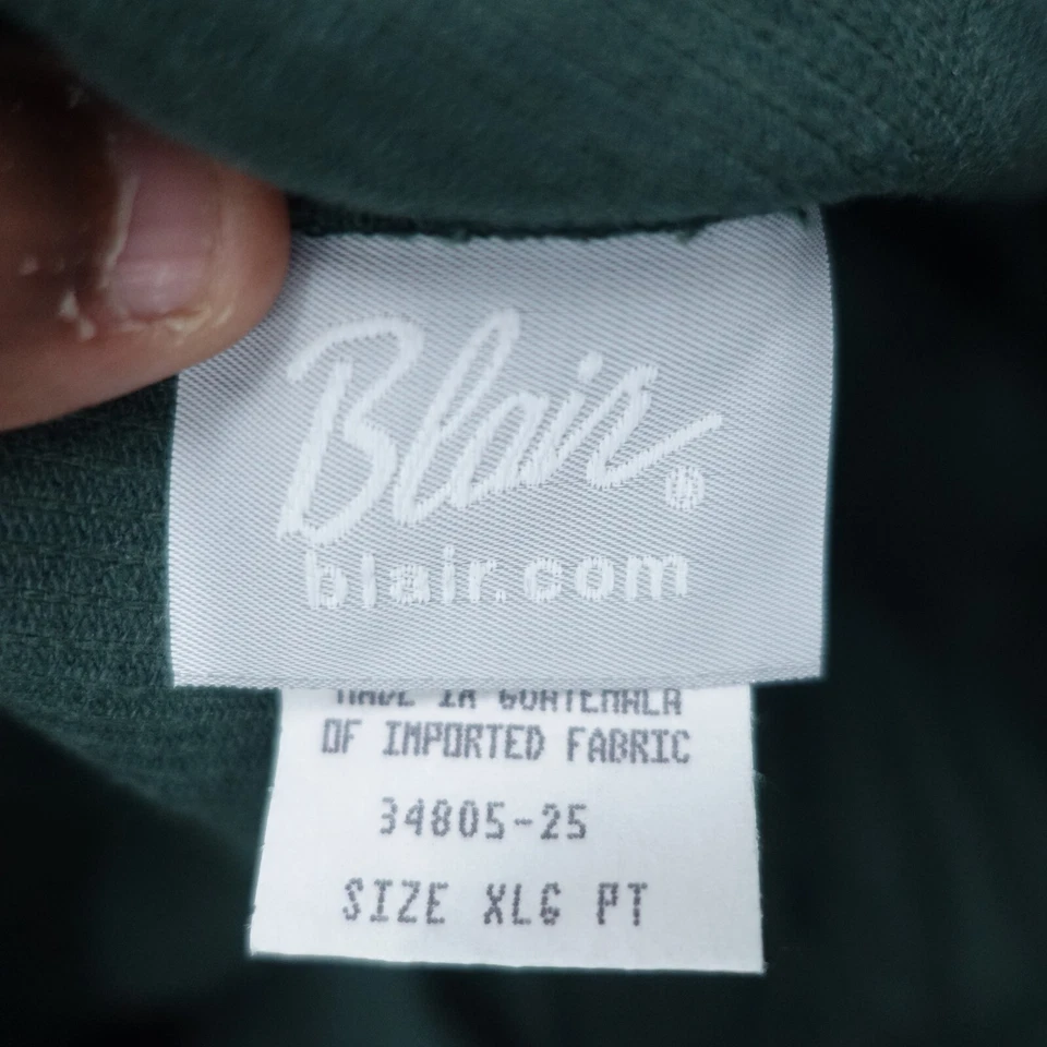 Pantalones de pana Blair vintage para mujer XL verde pierna recta cintura elástica tirar Foto 4 de 4
