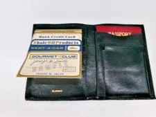 Vtg.  Playboy Kid Skin Leather  Black Wallet/Billfold with Original box/inserts