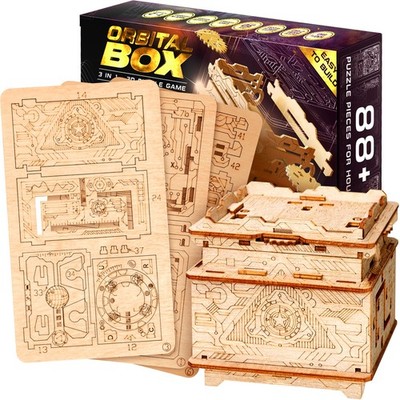 ESC WELT Orbital Box 3D Puzzle Erwachsene - 3 in 1 Puzzle Box Modellbau Escape R