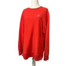 Victoria's Secret PINK Collegiate Crew Sweatshirt Coral Size Large Oversized