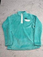 Patagonia Girls' Re-Tool Snap-T Pullover Fleece - Aqua / Size XL (14)