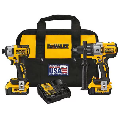 #ad DEWALT 20V MAX Hammer Drill and Impact Driver Tool Combo Kit DCK299M2 $304.99