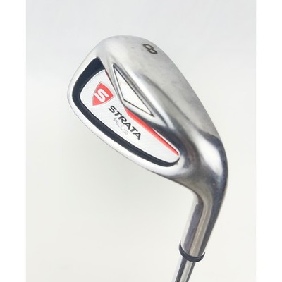 Strata Plus 8 Iron Single Golf Club Right Handed Stepped Steel Shaft Silver Red
