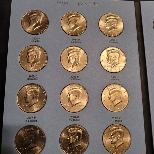 Mixed Lot of 27 NIFC Kennedy Half Dollar Coins 2004 P&D - 2017