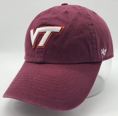 #ad #ad Virginia Tech Hokies Maroon #x27;47 Brand Clean Up Adjustable Strap Back Dad Hat Cap $16.99