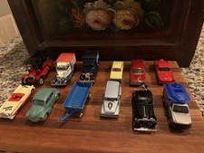 Vintage Matchbox  Hot Wheels Diecast Car Lot 15 pcs Cars Trucks Trailer As Is