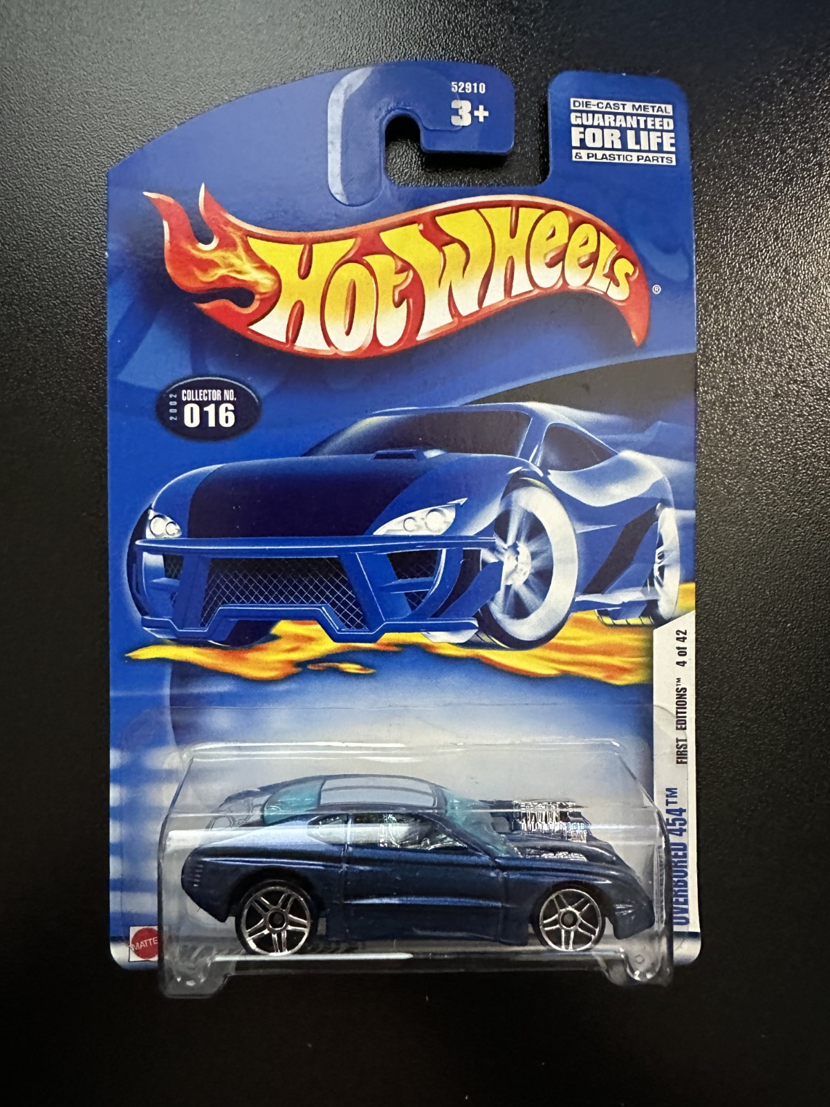 Hot Wheels #016 | Overbored 454 (Metalflake Dark Blue) | 2002 First Editions