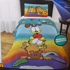 Garfield I Think Not 2 Piece Comforter Set Twin/Full Nickelodeon Bedding NEW