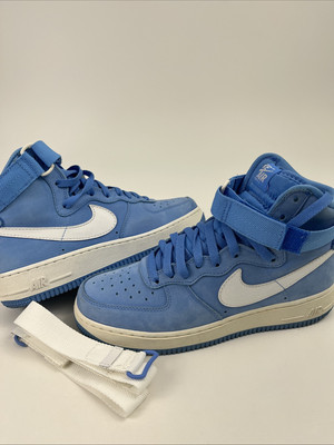 2015 Nike Air Force 1 High Retro QS University Blue White 743546-400 Size 7
