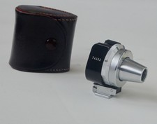 E.LEITZ WETZLAR BLACK UNIVERSAL VIEW FINDER FIT LEICA RANGEFINDER includes case