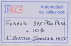 1/43 FAENZA 43 FERRARI 375 PLUS SEATTLE 1955 /no tron bbr arena