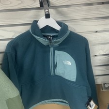 The North Face Circular Design Lightweight 1/2 Zip Jacket Teal Blue Women's L