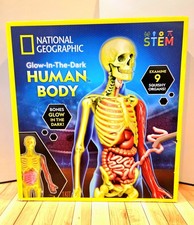 National Geographic Glow-In-The-Dark Human Body STEM Kit 32 Piece 9" Tall